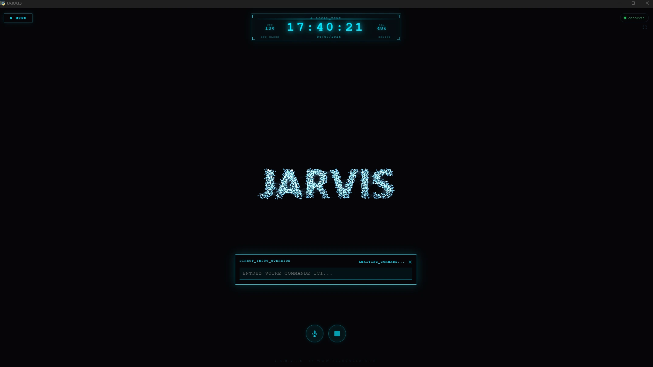 Menu principal